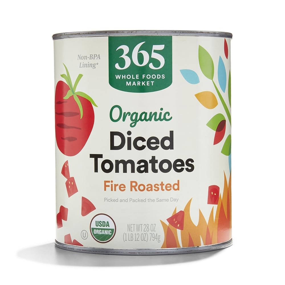 Organic Diced Tomatoes, Fire Roasted, 28 Ounce