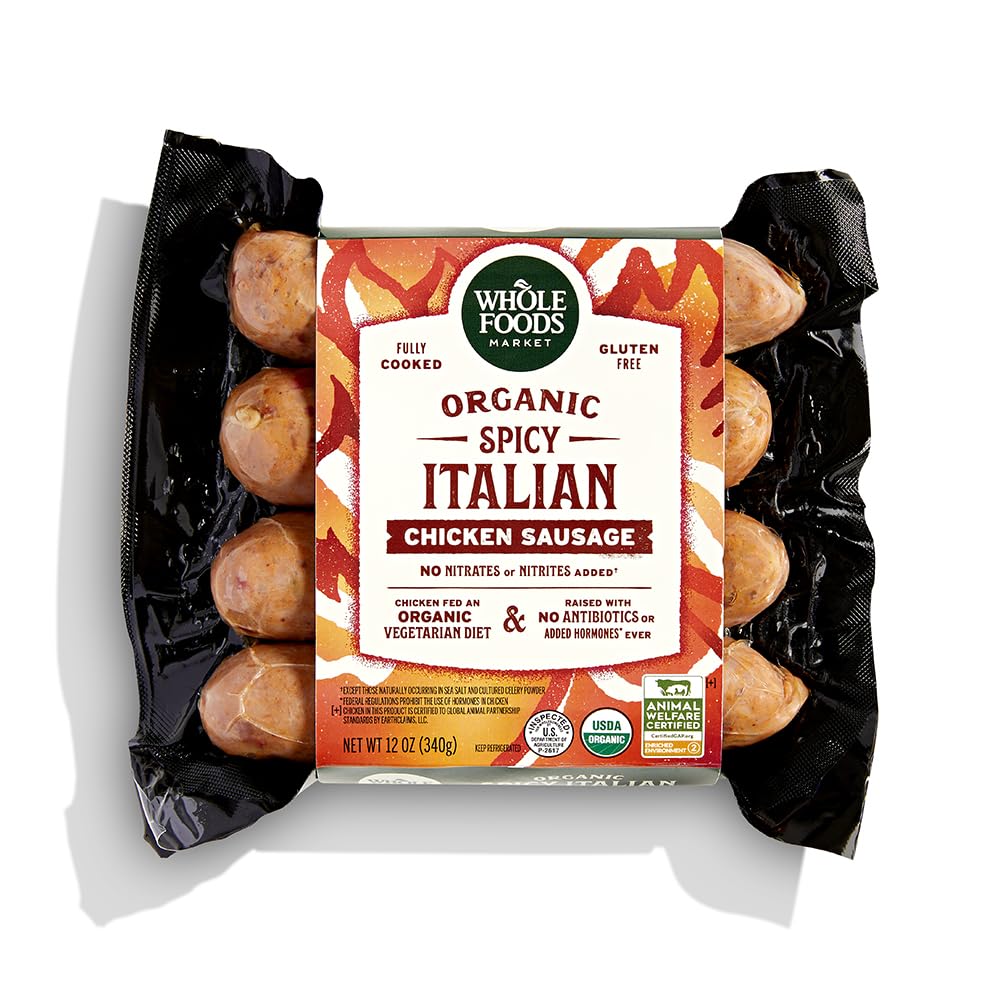 Whole Foods Market Organic Spicy Italian Chicken Sausage, 12 OZ
