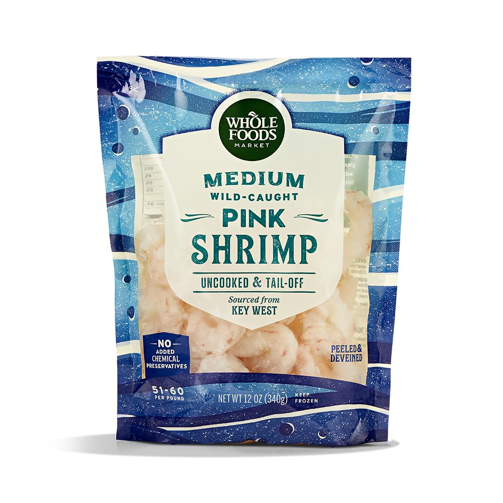 Whole Foods Market Wild-Caught Key West Pink Shrimp 51-60 Count, 12 OZ