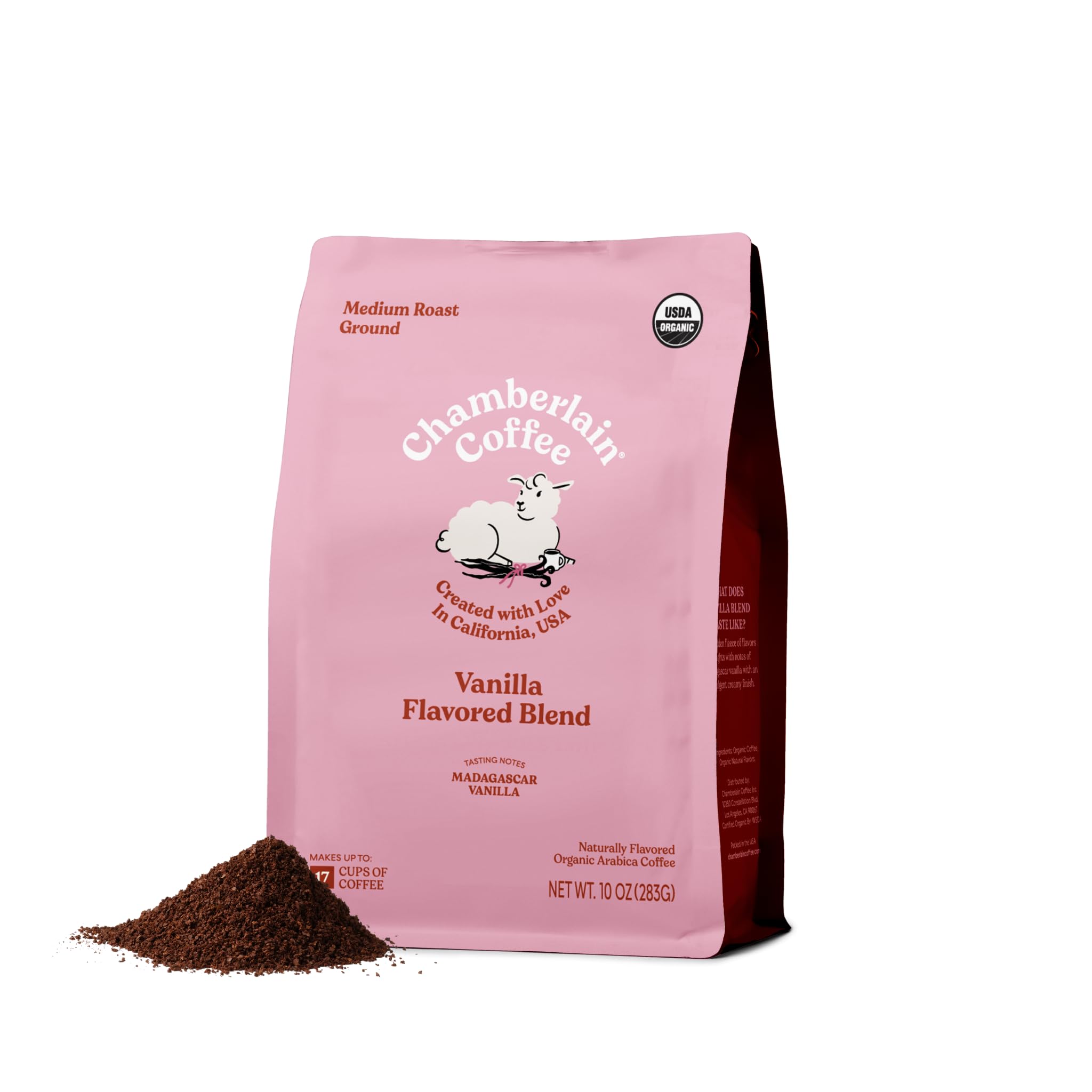 Chamberlain Coffee Orangic Ground Coffee - Vanilla Medium Roast, 10 Ounce
