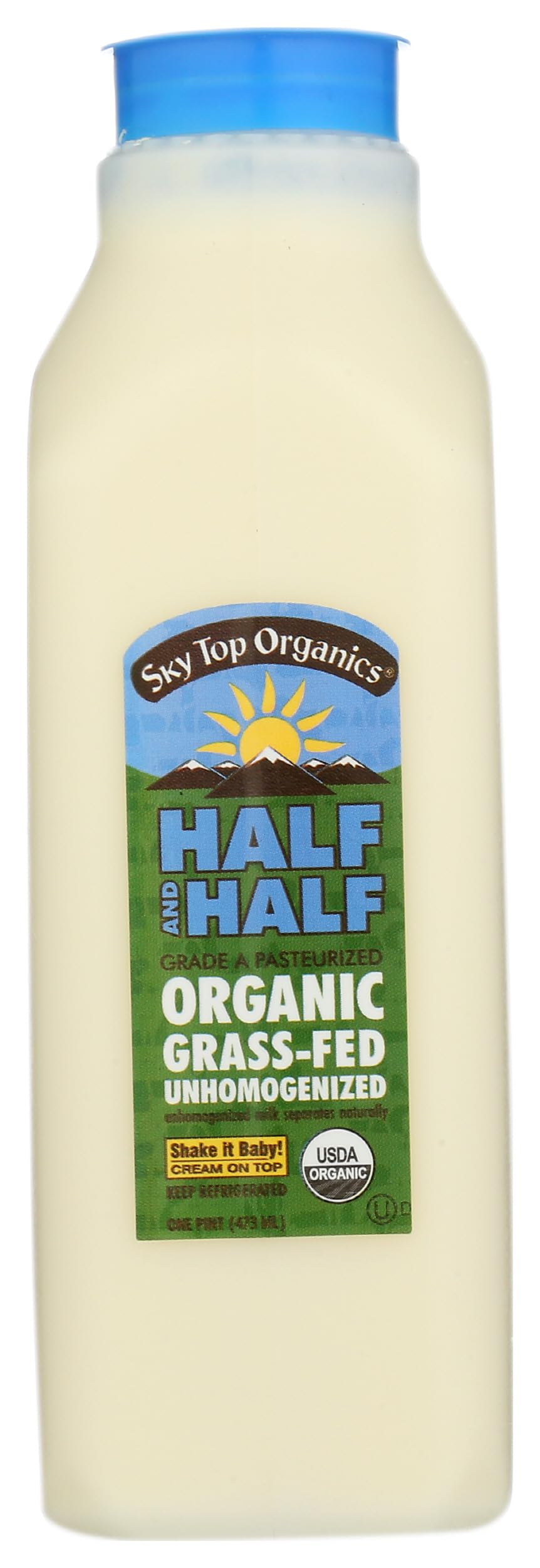 Sky Top Farm Half And Half Organic, 16 Ounce