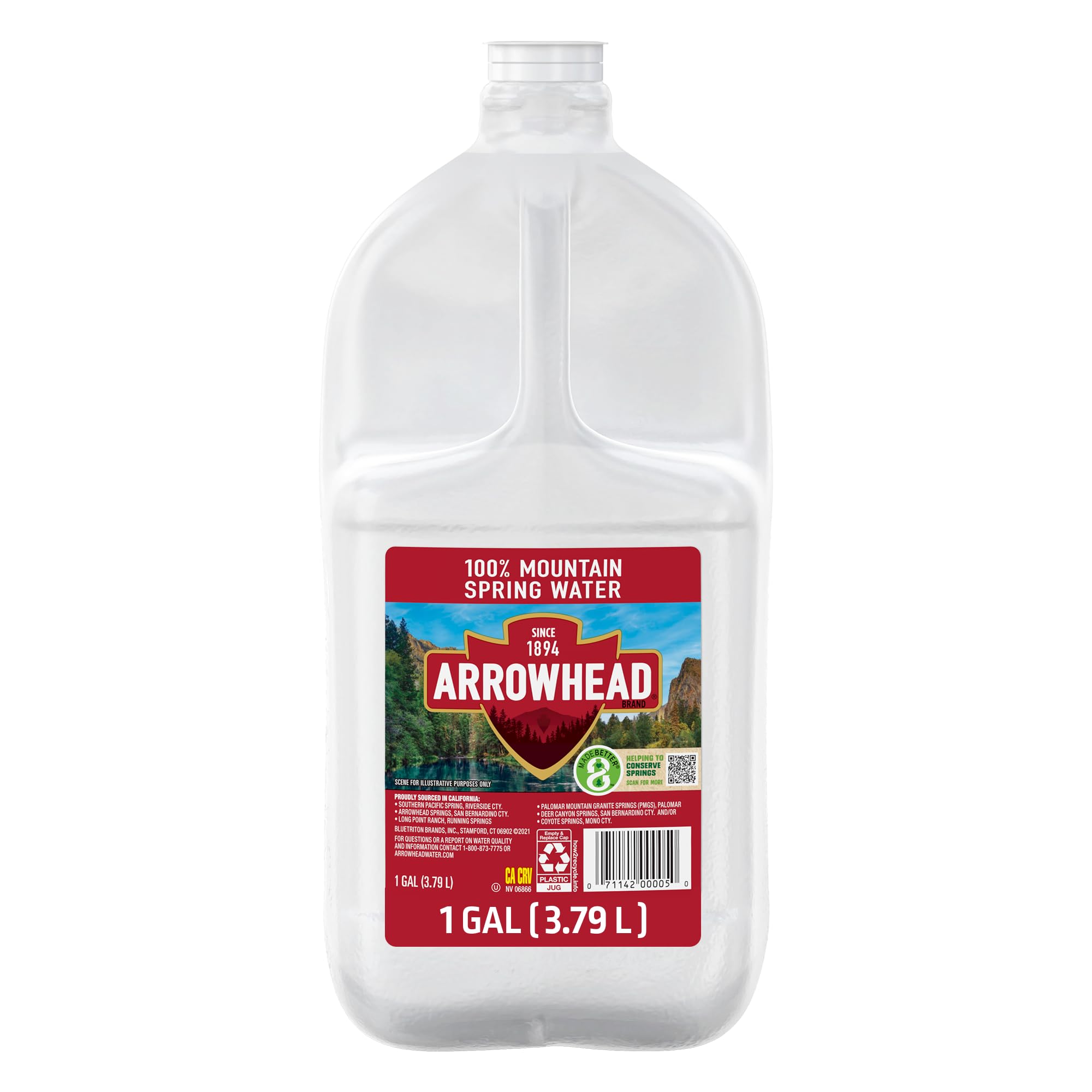 Arrowhead Water Spring Water Gallon, 128 Fz