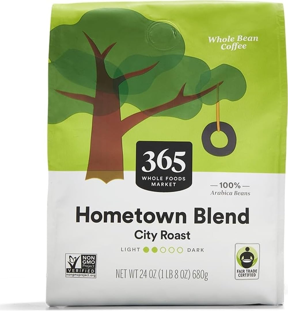 Hometown Blend Whole Bean Coffee, Medium-Light Roast, 24 Ounce