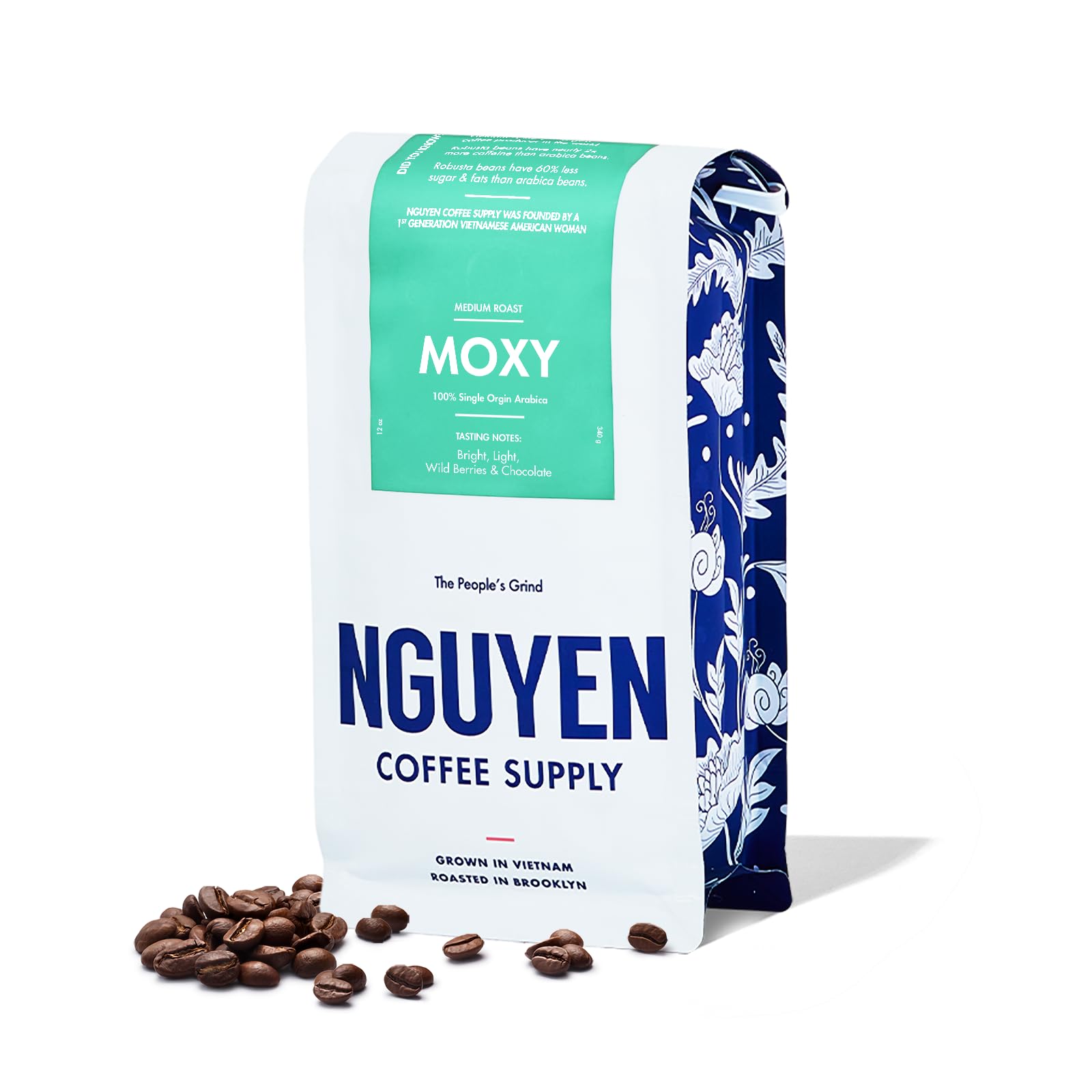 Nguyen Coffee Supply - Moxy Arabica: Medium Roast Premium Whole Coffee Beans, Vietnamese Single Origin, Direct Trade, Roasted in Brooklyn [12 oz Bag]