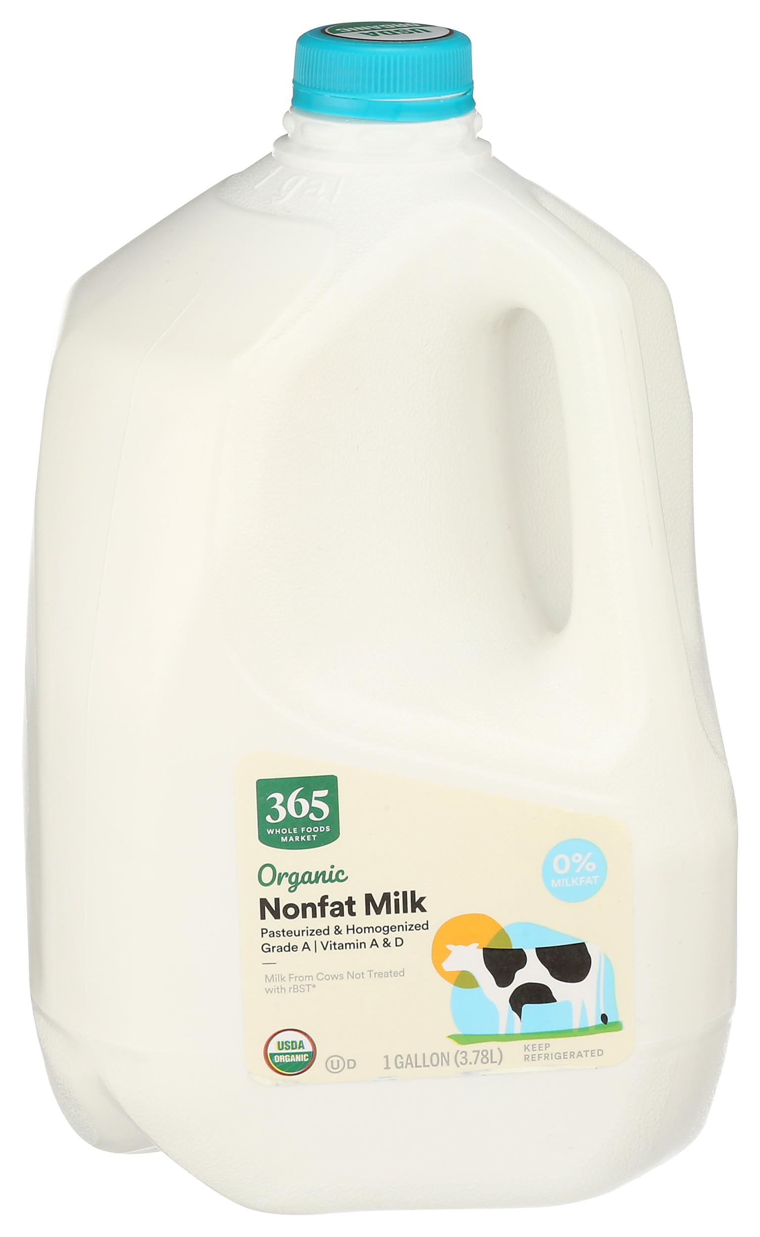 365 by Whole Foods Market Organic Fat Free Milk, 128 Ounce