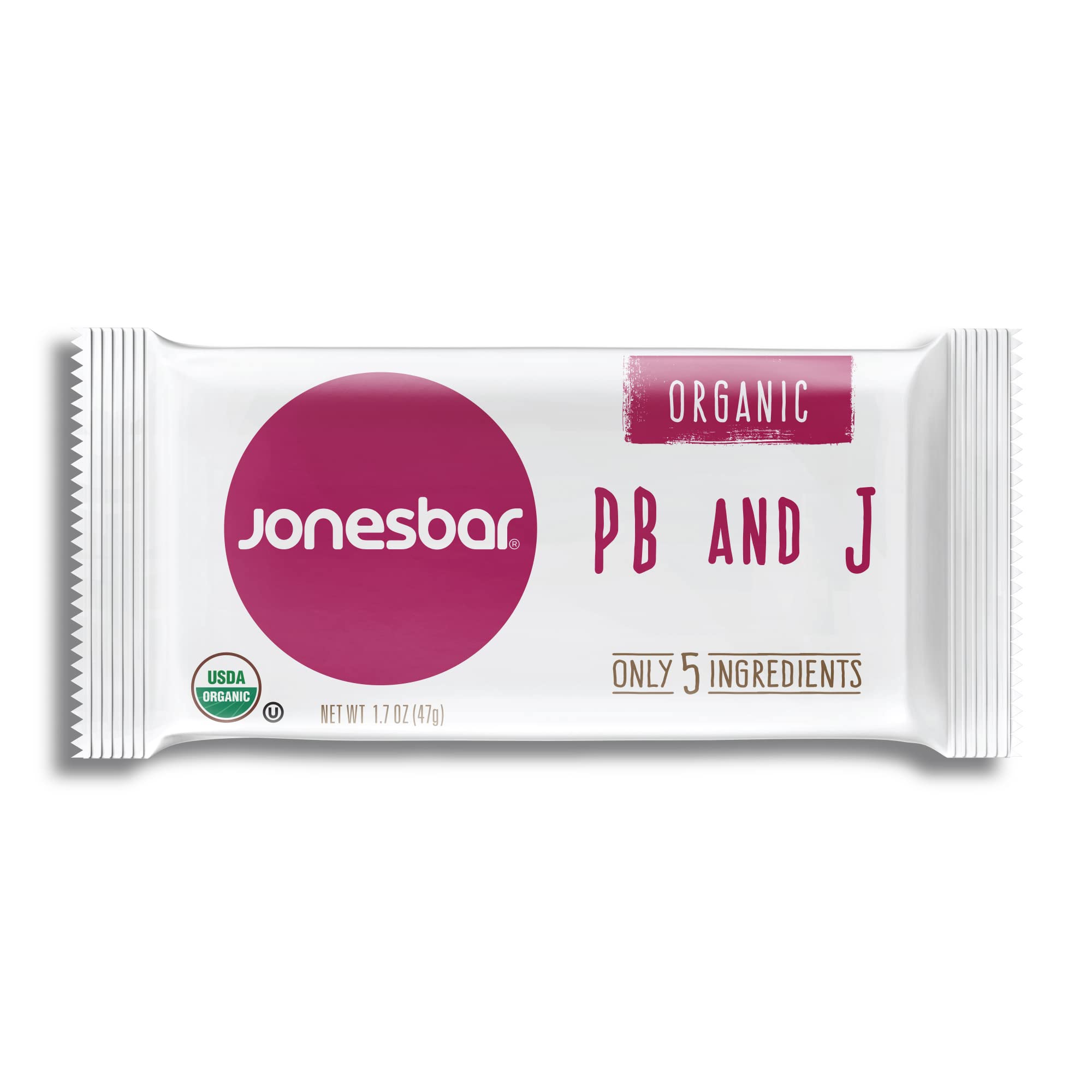 Jonesbar, Bar Peanut Strawberry Dates Organic, 1.7 Ounce