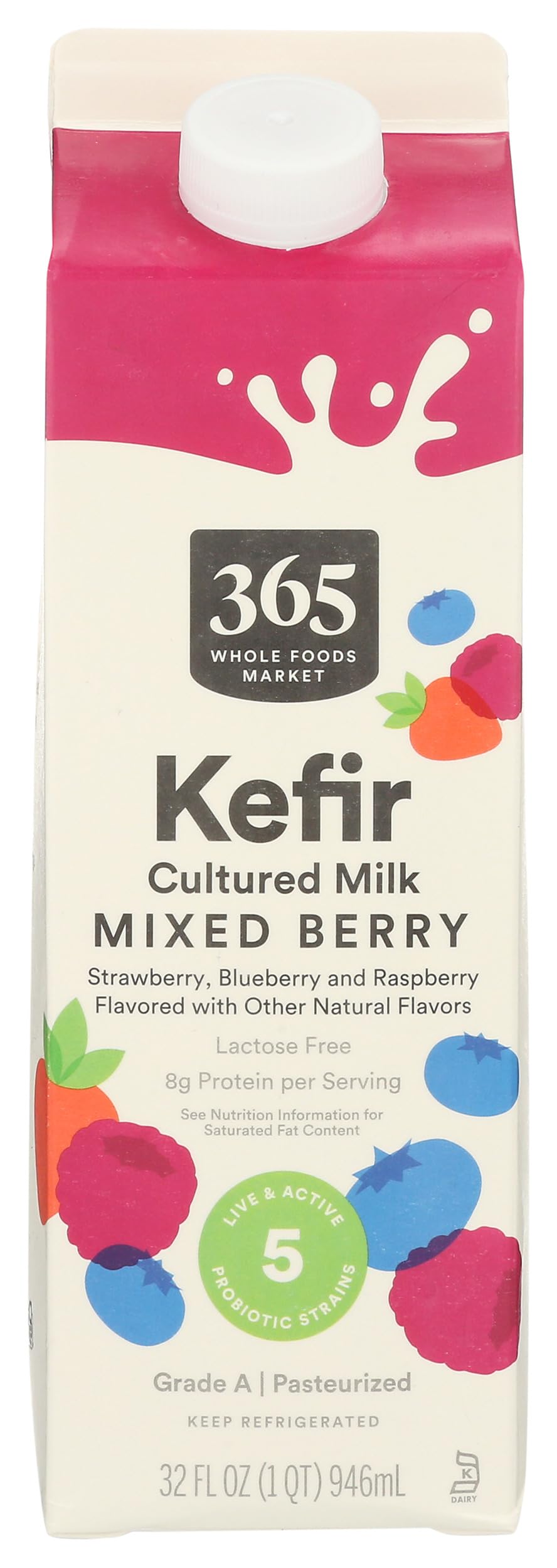 365 by Whole Foods Market Mixed Berry Kefir, 32 FZ