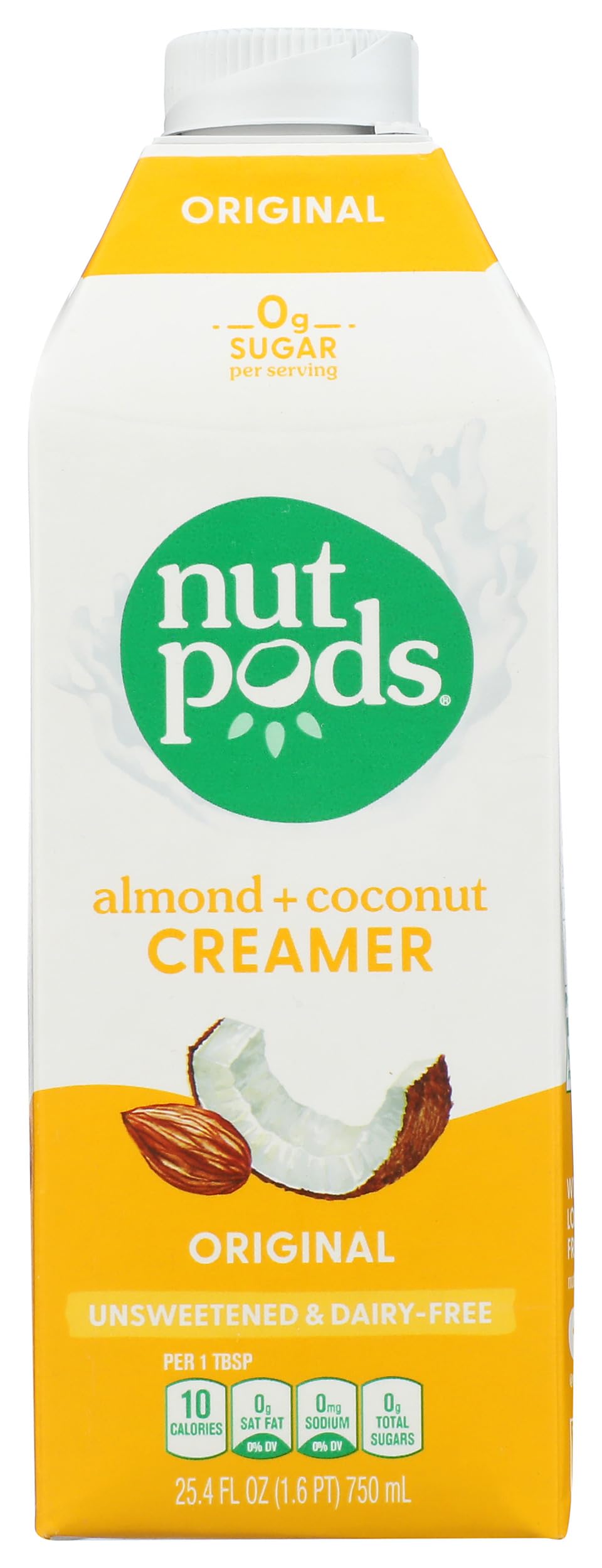 nutpods® Unsweetened Original Coffee Creamer, dairy-free, 25.4oz