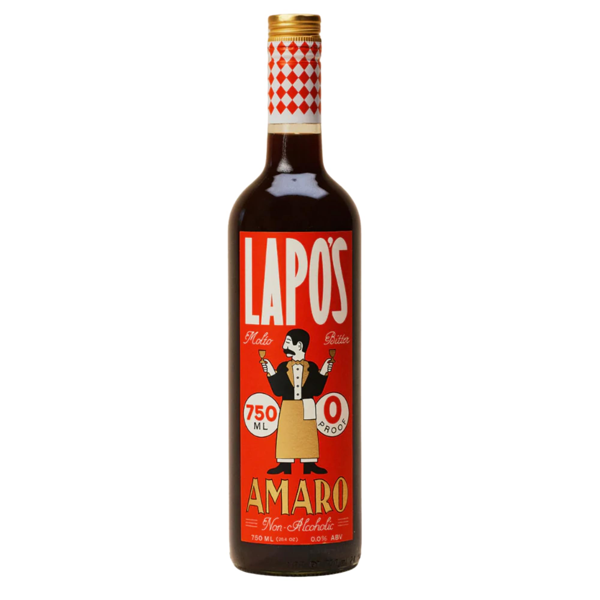 Lapo's Amaro Cola Spritz Non Alcoholic Canned Mocktail, 750ml | Kola Nut, Licorice, Cinnamon, Orange Blossom & Pine Notes, Alcohol Free, Ready to Drink, 1 Bottle