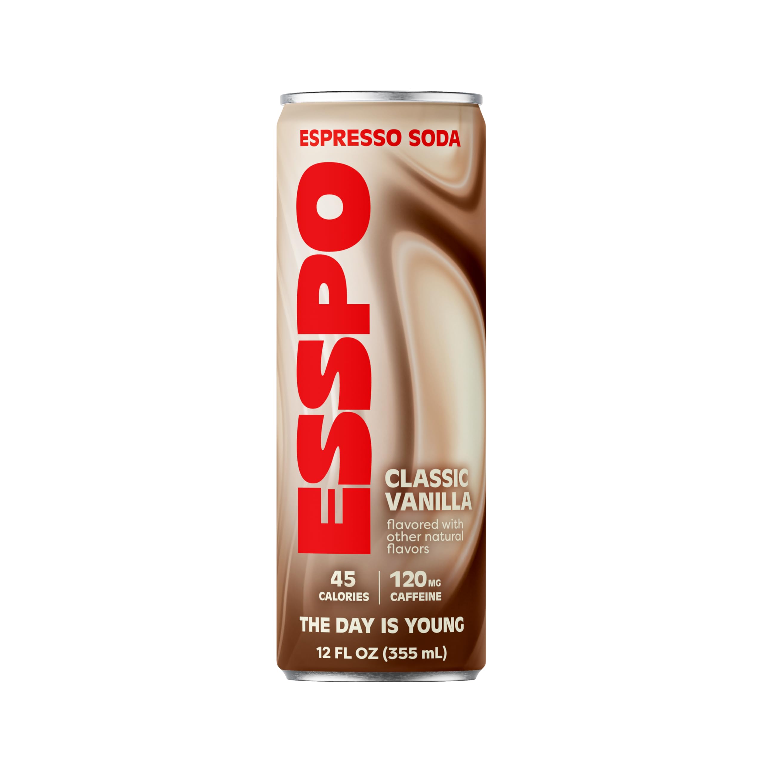 Esspo Espresso Soda, Classic Vanilla, 12oz Can, Simple Energy Drink Alternative, Natural Caffeine Boost, 45 Calories, 120mg Caffeine, No Artificial Sweeteners