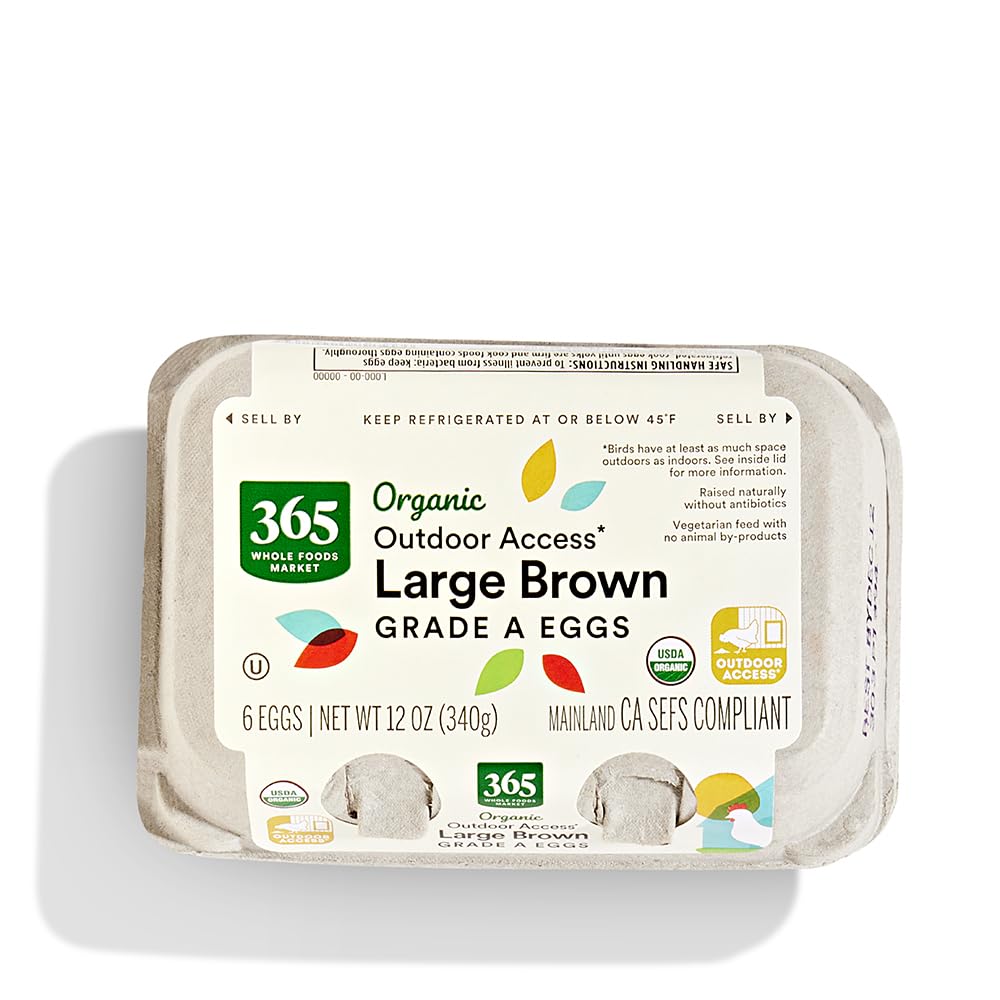 365 by Whole Foods Market Organic Large Brown Grade A Eggs 6 Count, 6 CT