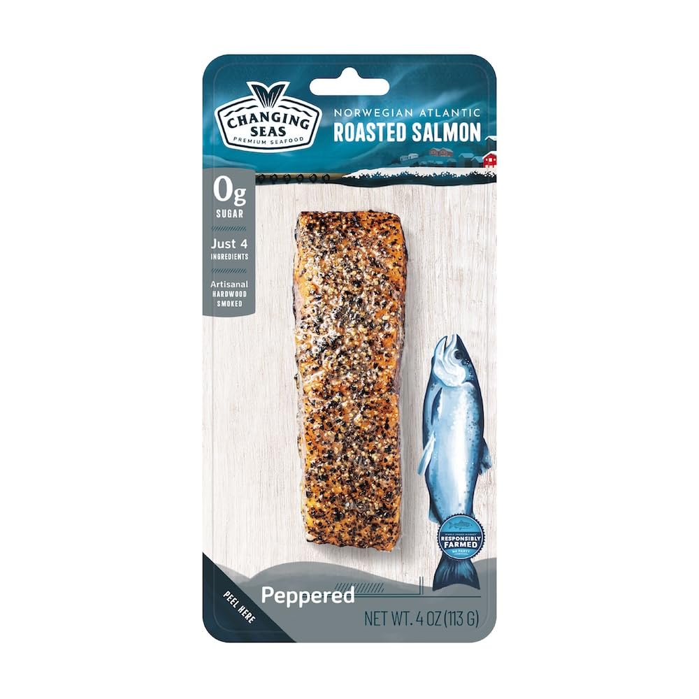 Changing Seas Smoked Peppered Salmon, 4 Ounce