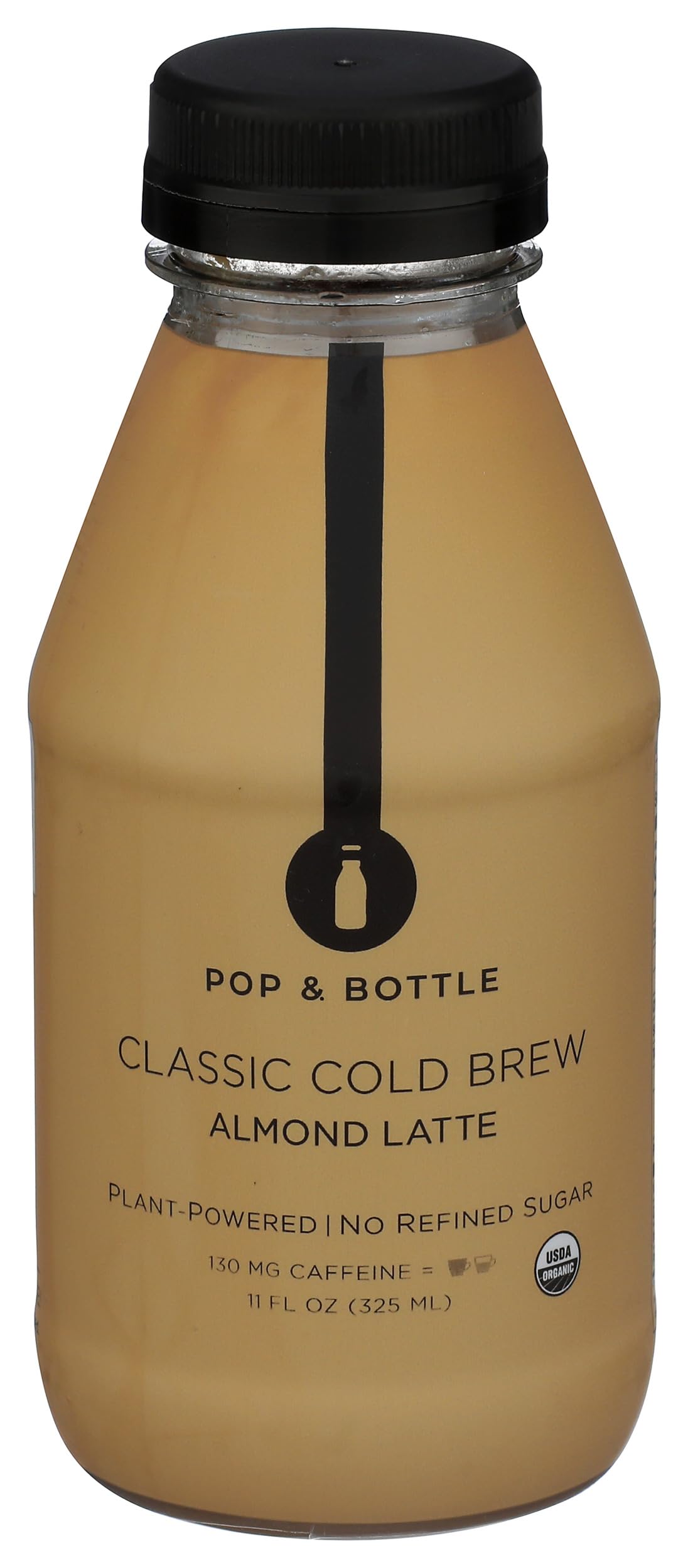 Pop And Bottle, Coffee Cold Brew Almond Latte Organic, 11 Fl Oz