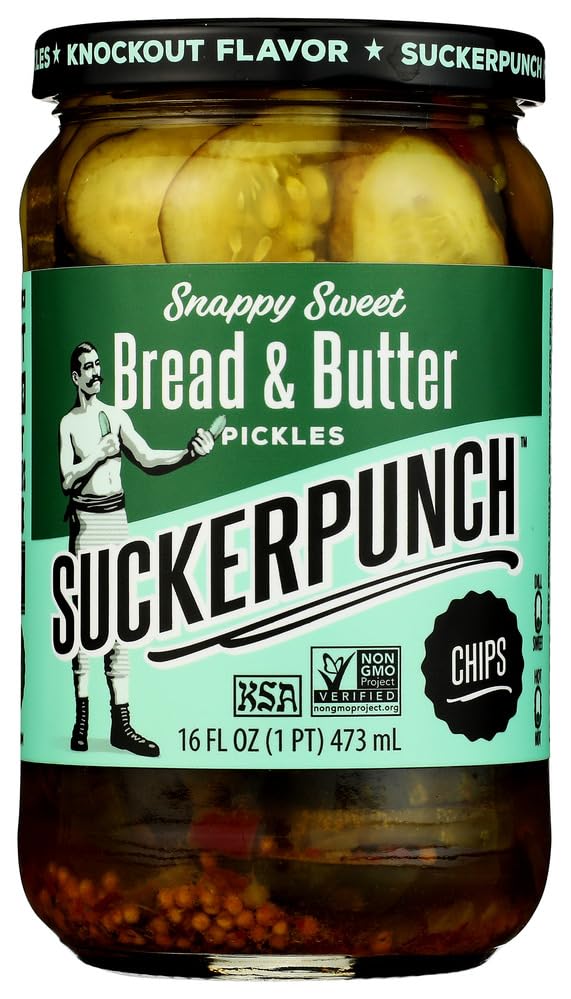 Suckerpunch, Bread N Butter Pickle Chips, 16 Fl Oz