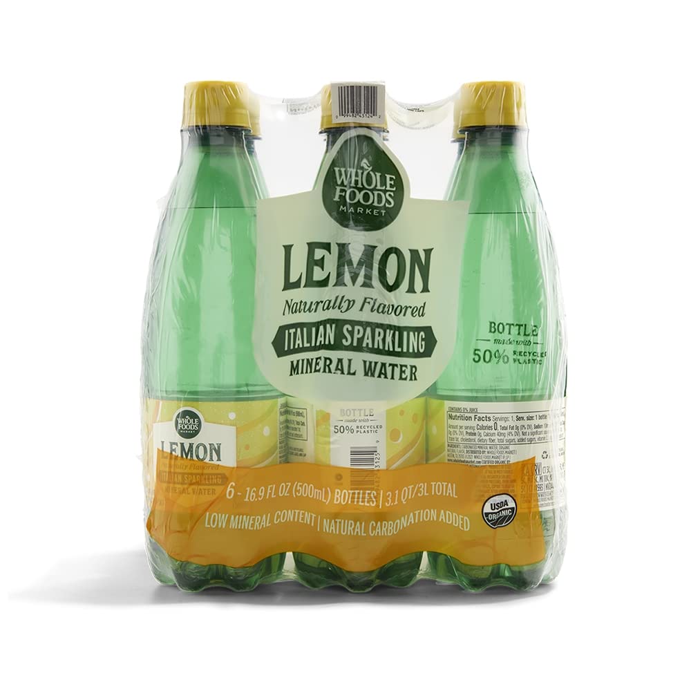 Lemon Sparkling Mineral Water, 16.9 Fl Oz, 6 Count
