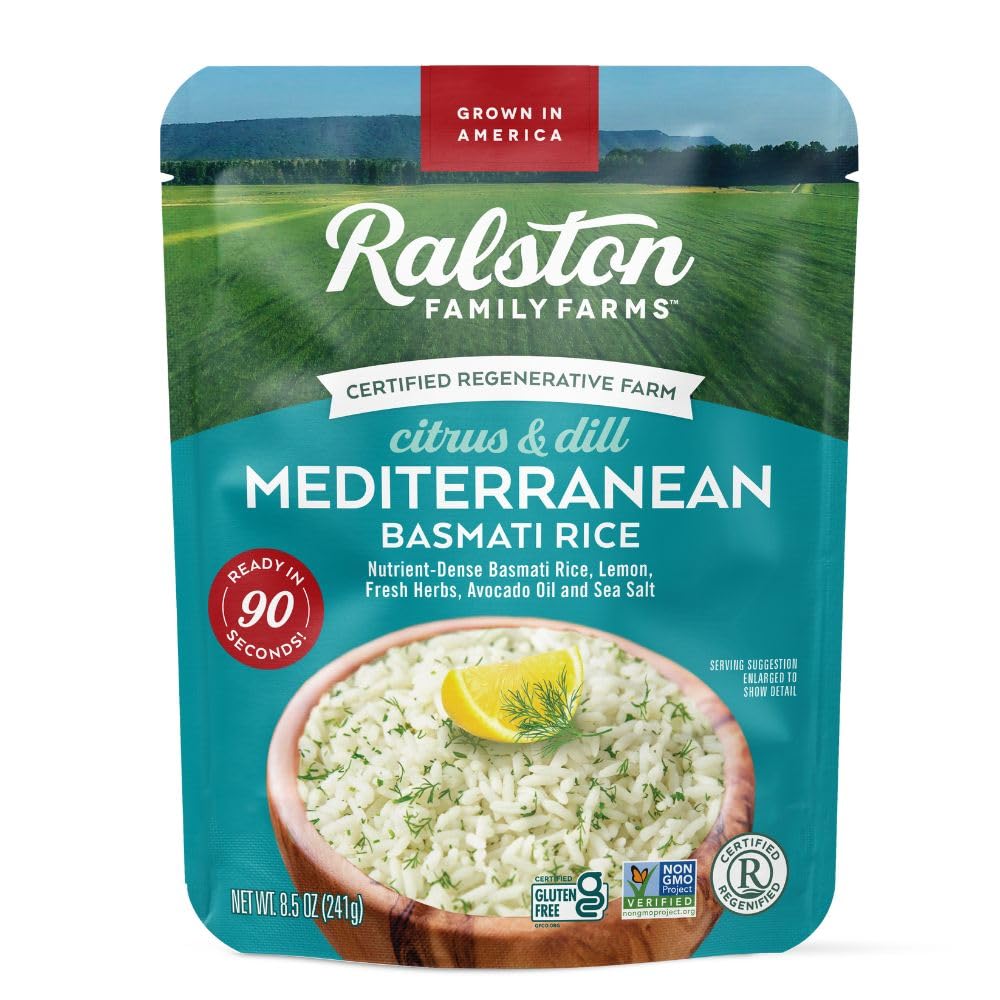 Ralston Family Farms Mediterranean Basmati Rice, Ready in 90 Seconds, Certified Regenerative