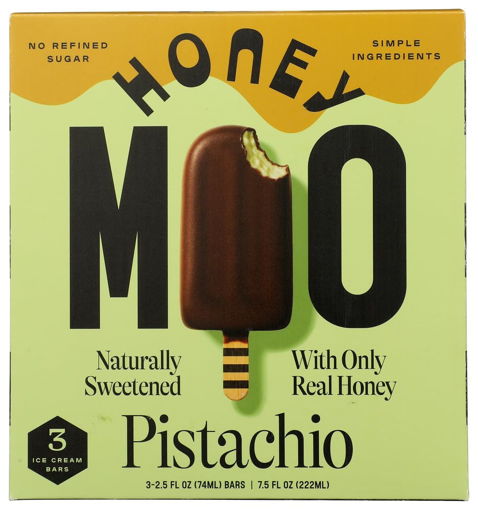 Honey Moo Pistachio Ice Cream Bars, 7.5 FZ