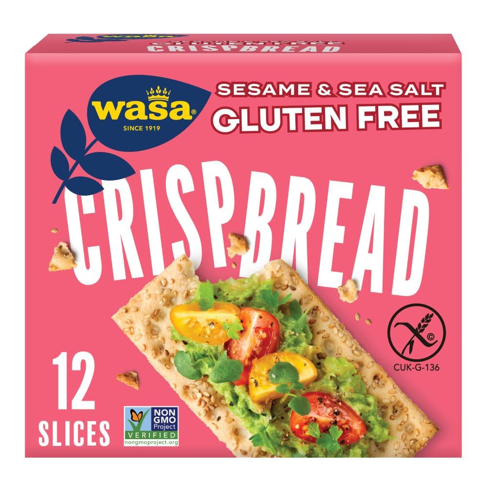Gluten Free Sesame & Sea Salt Crispbread, Net wt. 6.1 Oz (Pack of 1)