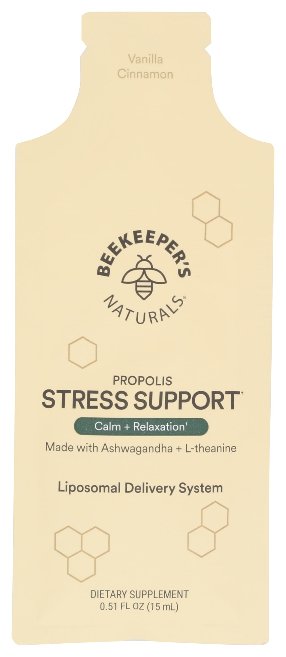 Beekeepers Naturals Stress Support Propolis Liposomal SGL, 0.51 FZ