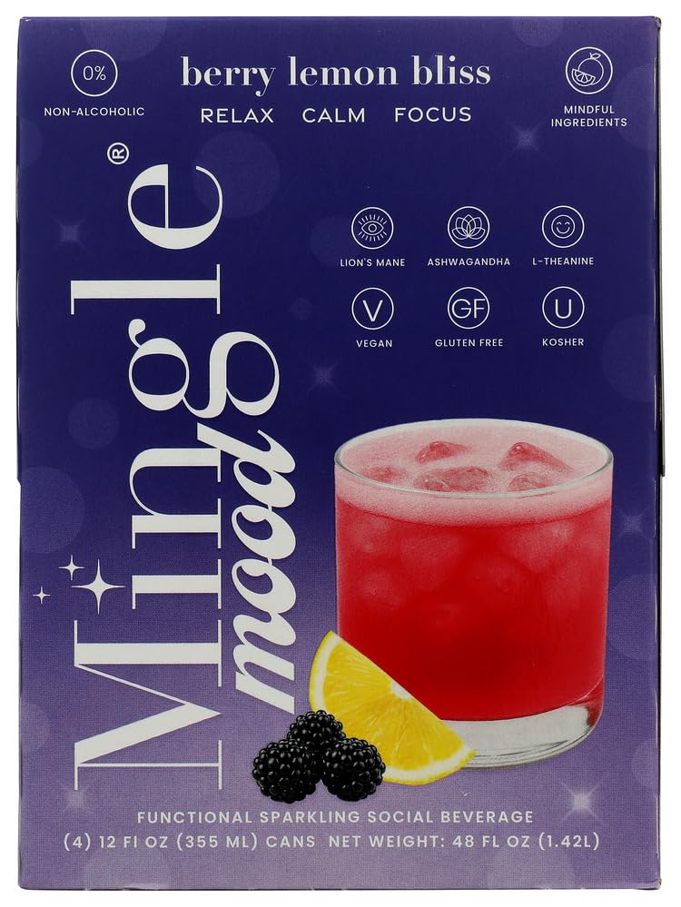 Mingle Non-Alcoholic Mood Berry Lemon Bliss 4pk Cans, 12 FZ