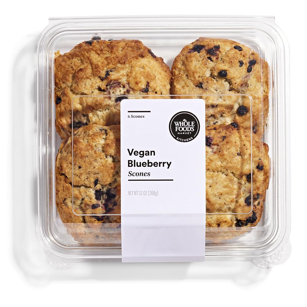 Whole Foods Market Kitchens Vegan Blueberry Scone, 4 Ct, 13 Oz Total