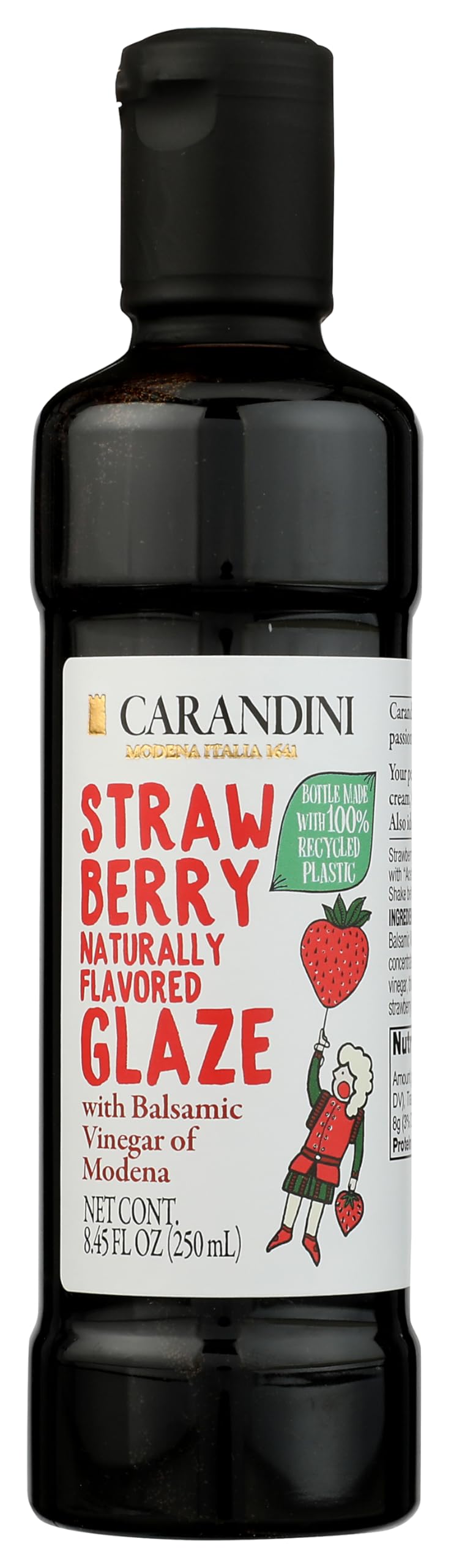 Carandini Strawberry Balsamic Glaze, 8.45 Fl Oz