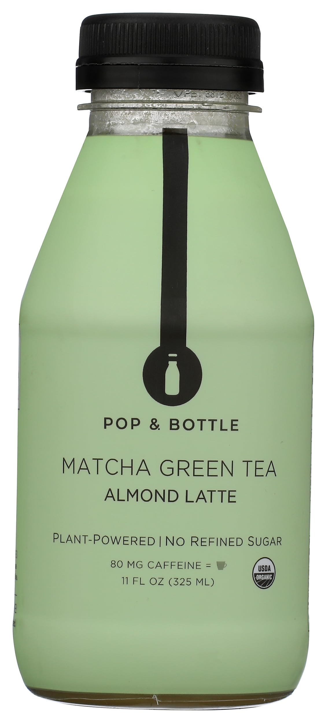 Pop And Bottle, Lattee Almond Milk Matcha Green Tea Organic, 11 Fl Oz