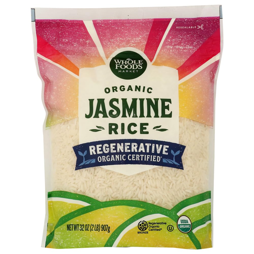 WHOLE FOODS MARKET Organic Regenerative Jasmine White Rice, 32 OZ
