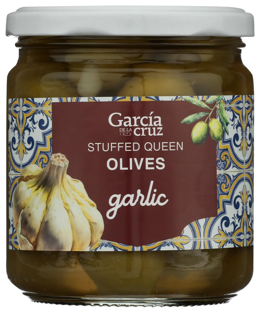 Garcia De La Cruz, Olives Garlic Stuffed, 14 Ounce