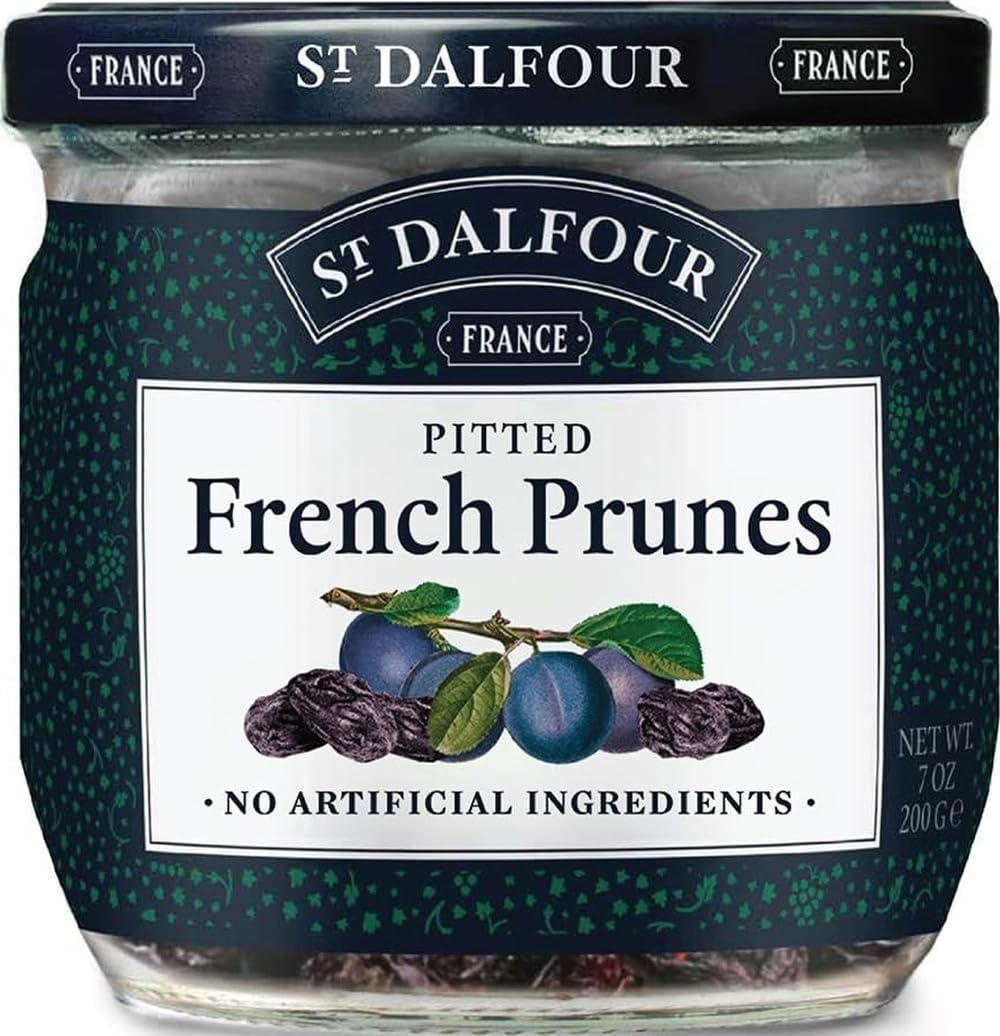 St. Dalfour Pitted French Prunes - 7oz - All Natural, No Preservatives or Artificial Ingredients - Made in France - 100% From Fruit