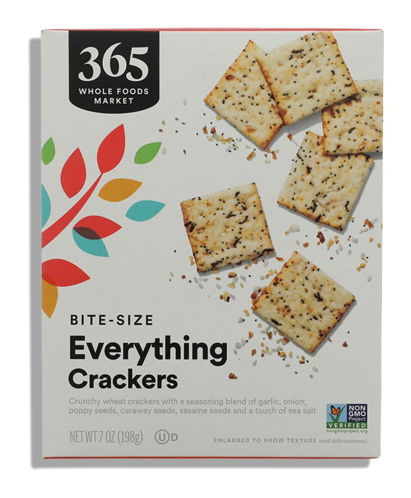 365 by Whole Foods Market Bite Sized Everything Seasoned Crackers, 7 OZ