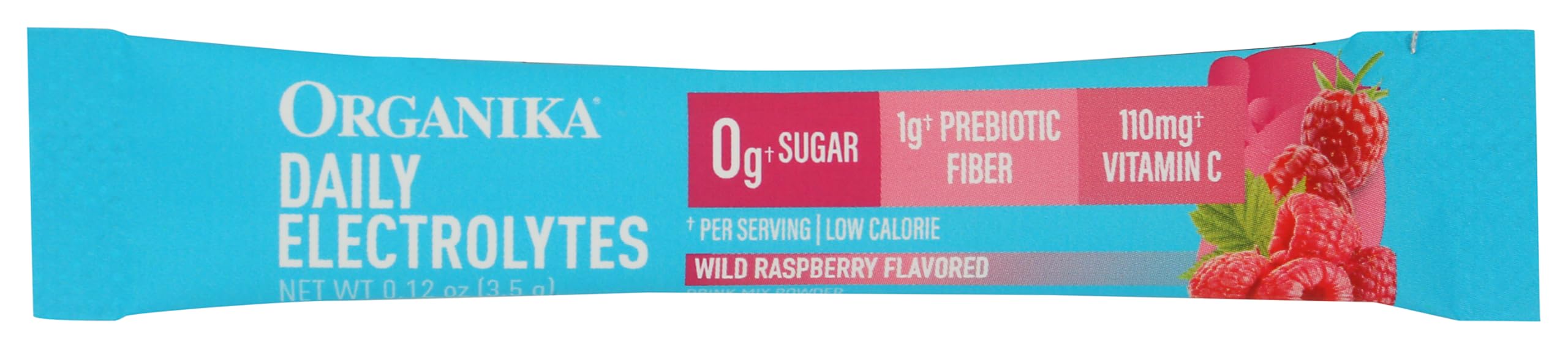 Organika Raspberry Electrolytes Sgl, 0.12 OZ