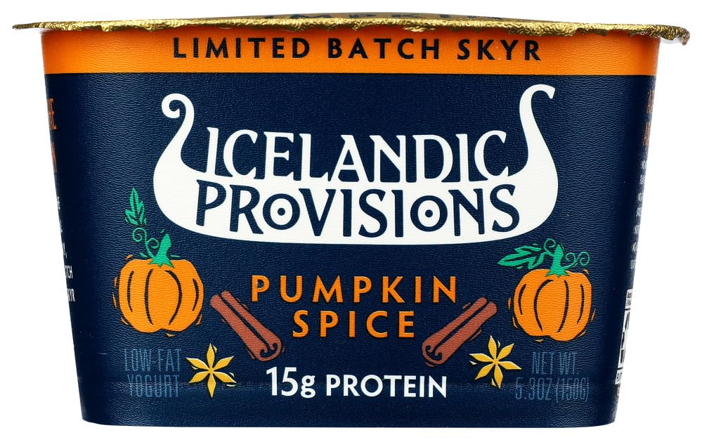 Icelandic Provisions Pumpkin Low Fat Skyr, 5.3 OZ