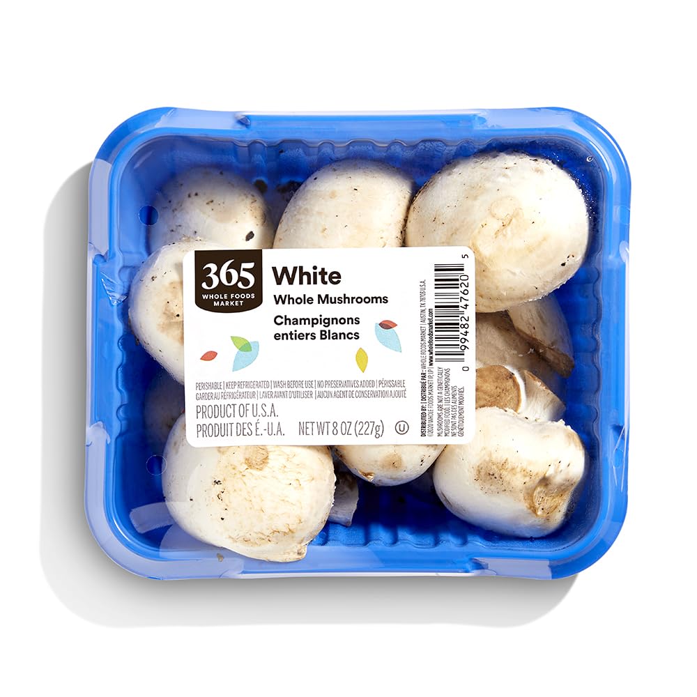 Whole White Mushrooms, 8 oz