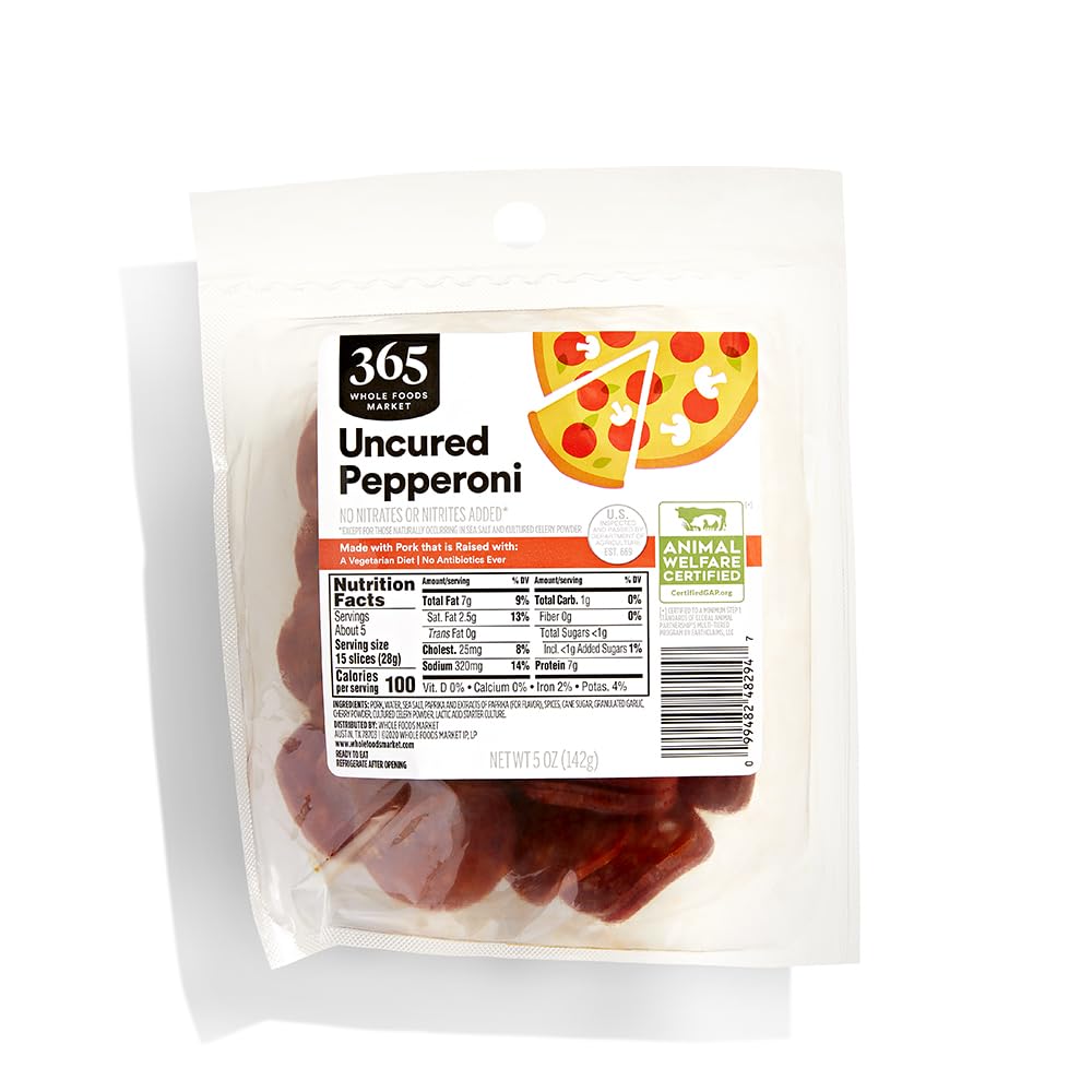 365 by Whole Foods Market Uncured Pork Pepperoni, 5 oz