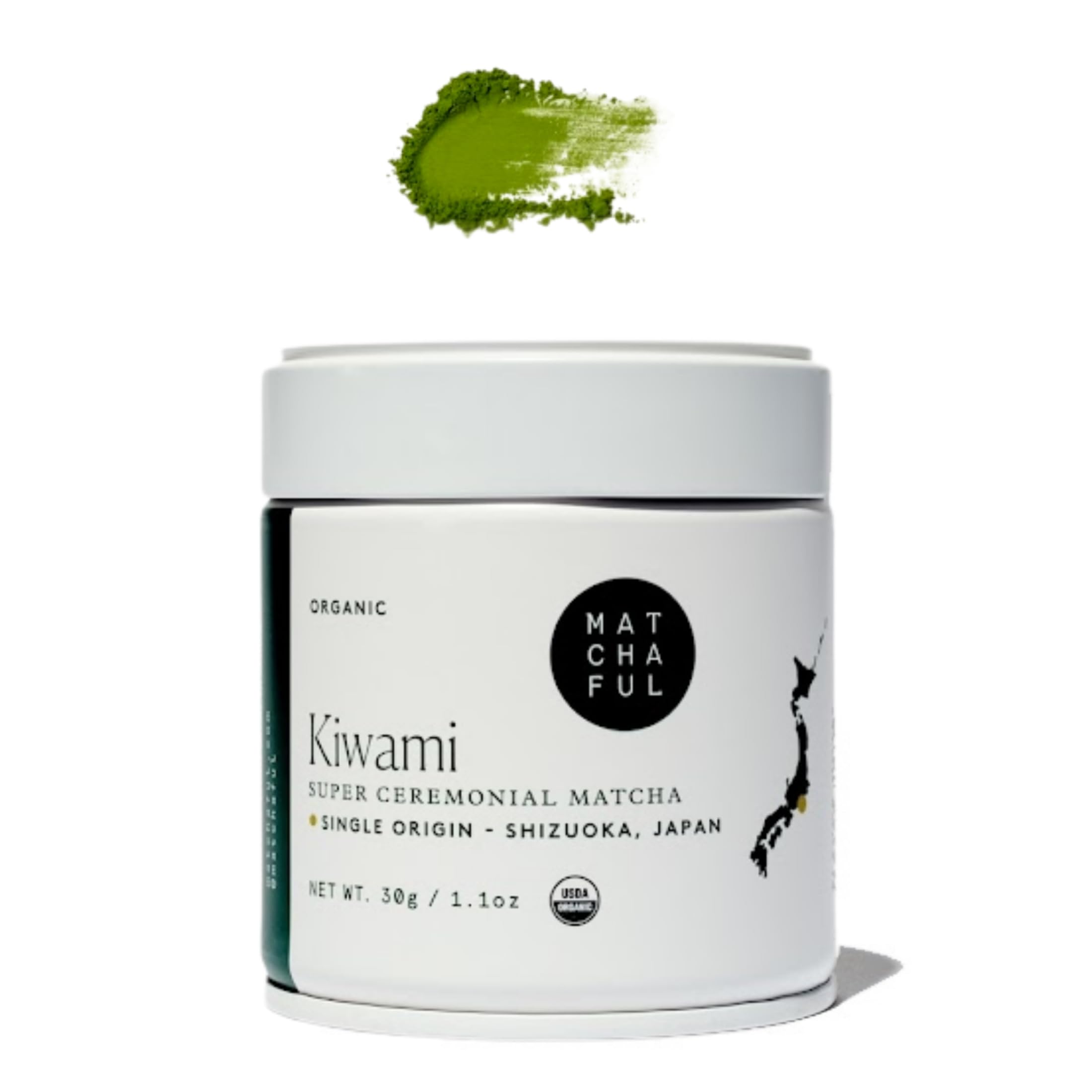 Matchaful - Kiwami – Organic - Single Origin, Super Ceremonial Matcha | 30g Tin - Fine Green Tea Powder, Direct-Trade from Shizuoka, Japan - Balanced with Flavor Notes of Floral, Honey, & Cream