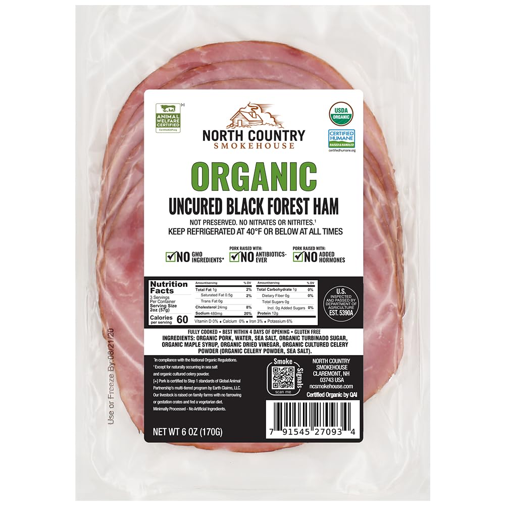 North Country Smokehouse Organic Black Forest Ham, 6 Ounce