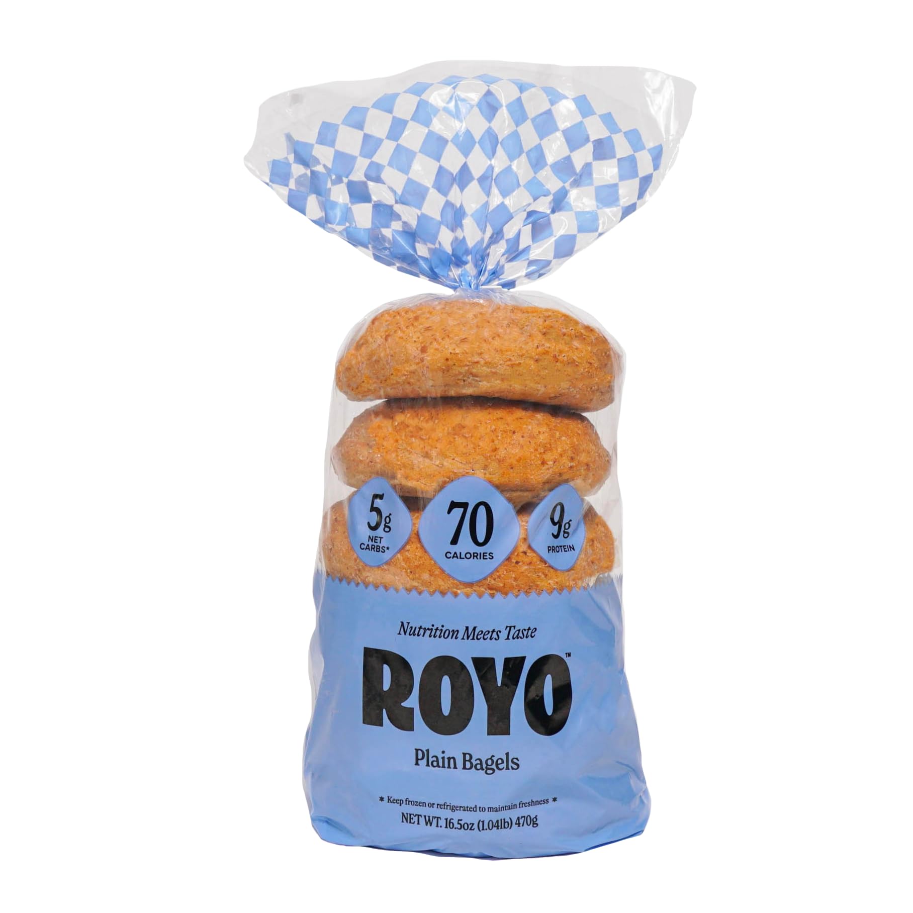 ROYO Classic Bagels, 70 Calories, 5G Net Carbs,10G Protein
