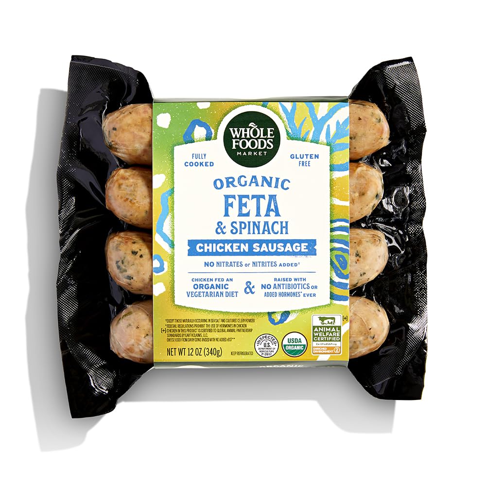 Whole Foods Market Organic Spinach Feta Chicken Sausage, 12 OZ