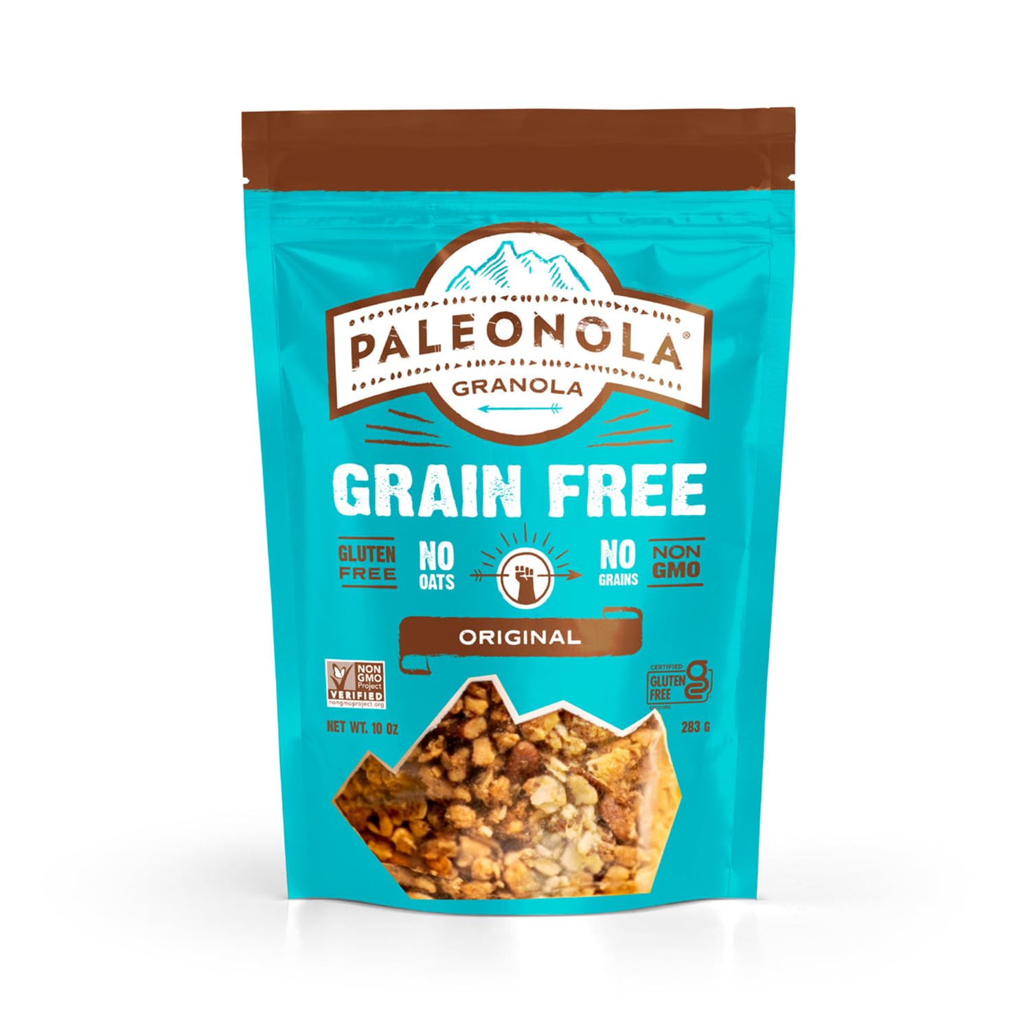 Paleonola Original Grain Free Granola, 10 Oz Resealable Bag (Pack of 1) - Grainless Protein Paleo Granola Blended with Dried Coconut and Cranberries - Low Carb, Gluten & Dairy Free, Non-GMO Snack