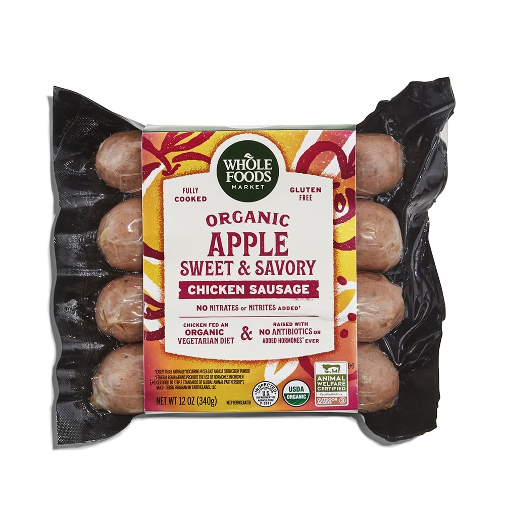 Whole Foods Market Organic Apple Chicken Sausage, 12 OZ
