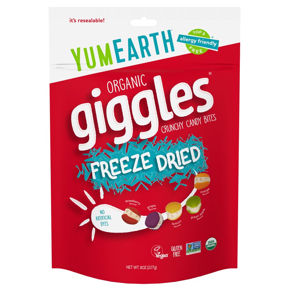 YUMEARTH Organic Freeze Dried Giggles, 8 OZ