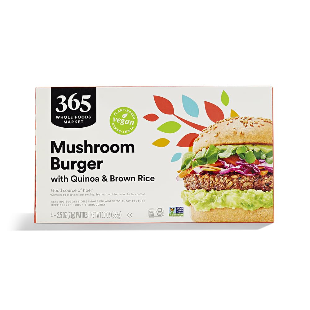 365 By Whole Foods Market, Quinoa Mushroom Burger, 10 Ounce