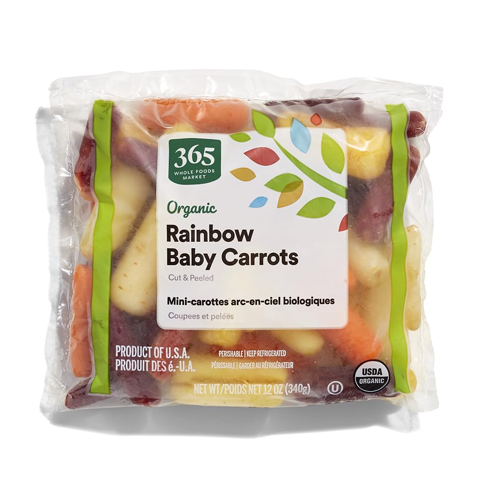 Organic Rainbow Baby Carrots, Cut & Peeled, 12 oz
