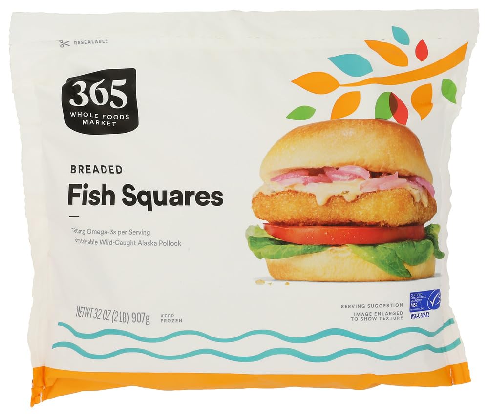365 by Whole Foods Market Breaded Fish Squares, 32 OZ
