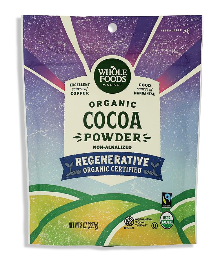 WHOLE FOODS MARKET REGENERATIVE ORGANIC COCOA POWDER, 8 OZ