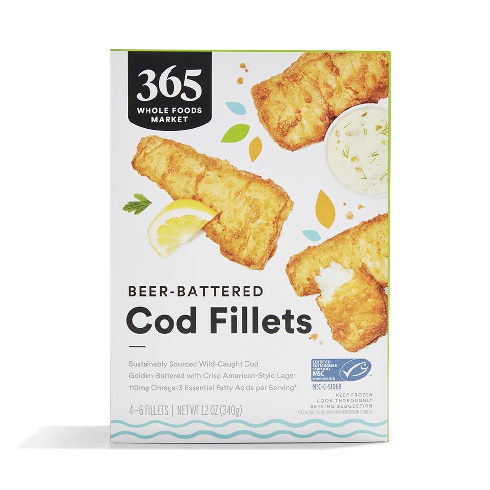 365 by Whole Foods Market Beer Battered Cod Fillets, 12 oz