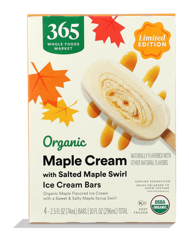 365 by Whole Foods Market Organic Maple Cream Ice Cream Bar, 10 FZ