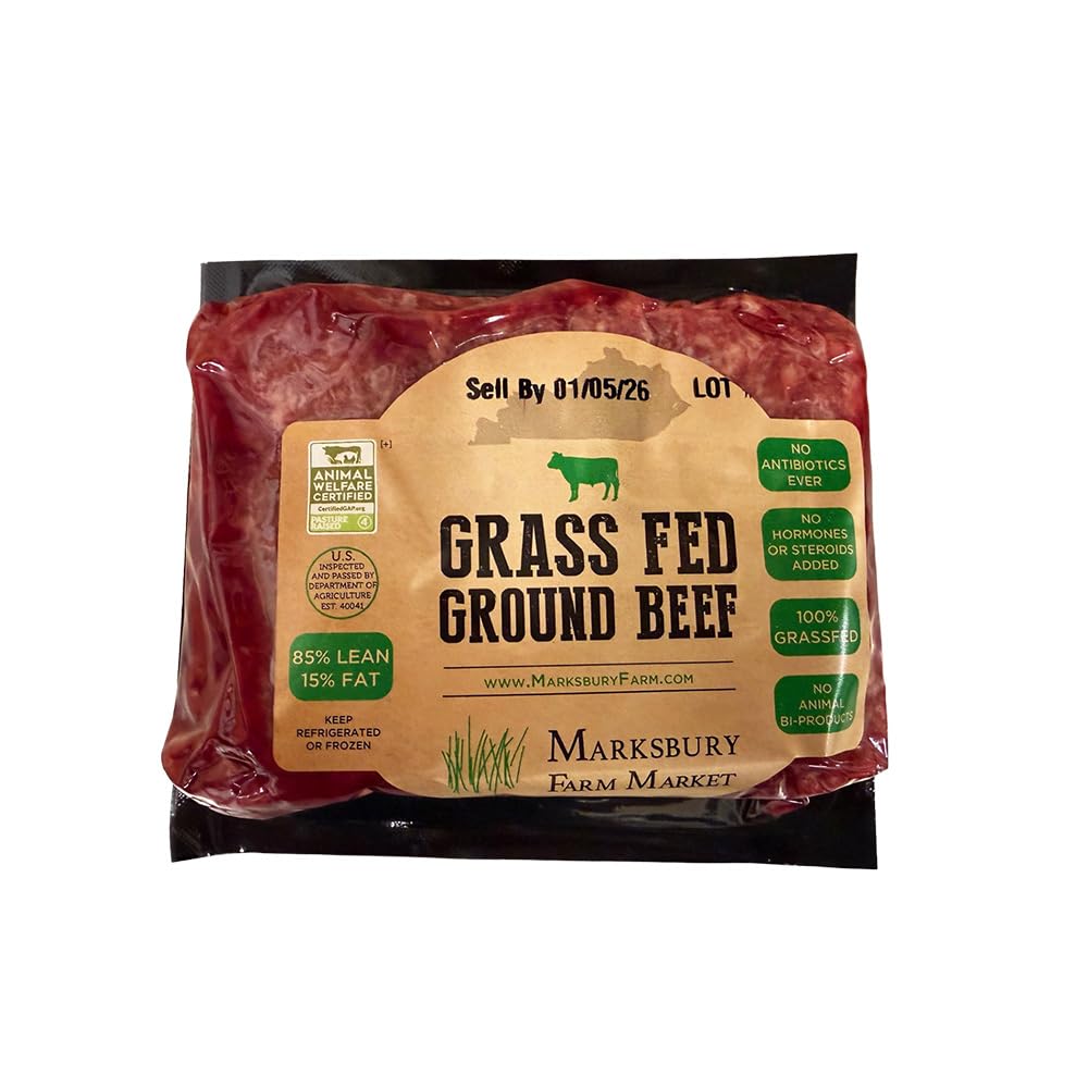 Beef Ground 85/15 Brick Grass Fed Step 4, 16 Ounce