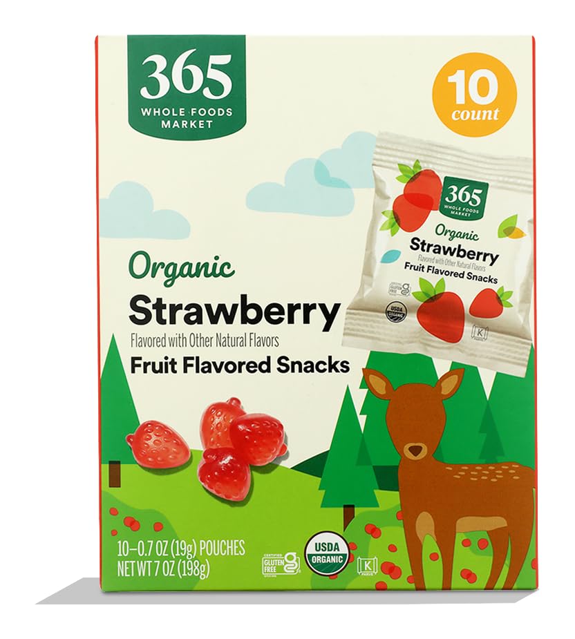 365 by Whole Foods Market Organic Strawberry Fruit Snacks 10ct, 0.7 OZ
